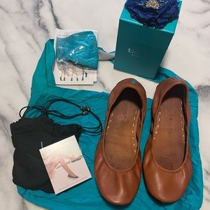 Italian Leather Tieks Size 9 in Chestnut